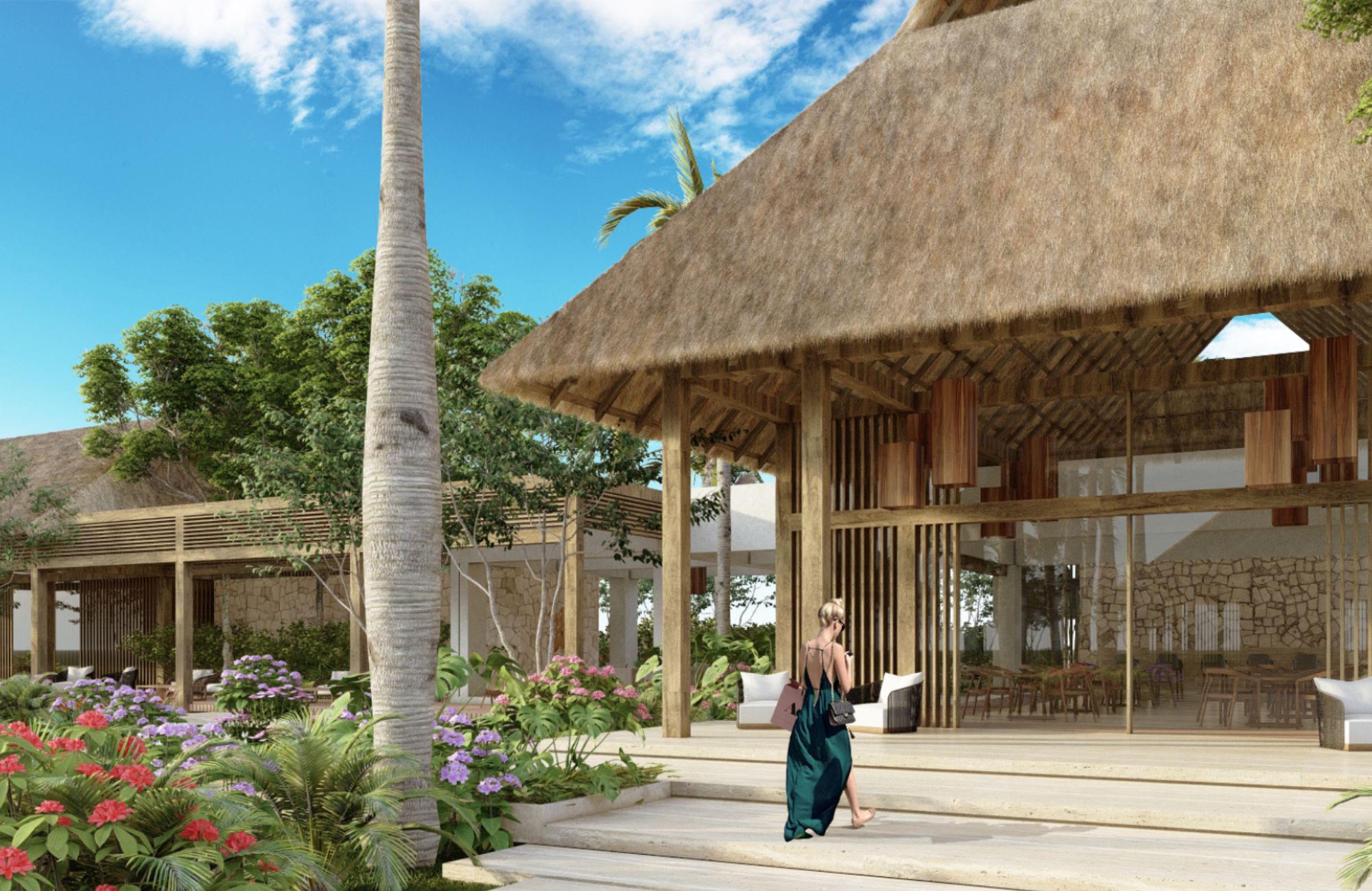 Land for sale in Playacar, common area with pool, in gated community with golf course and access to beach club.