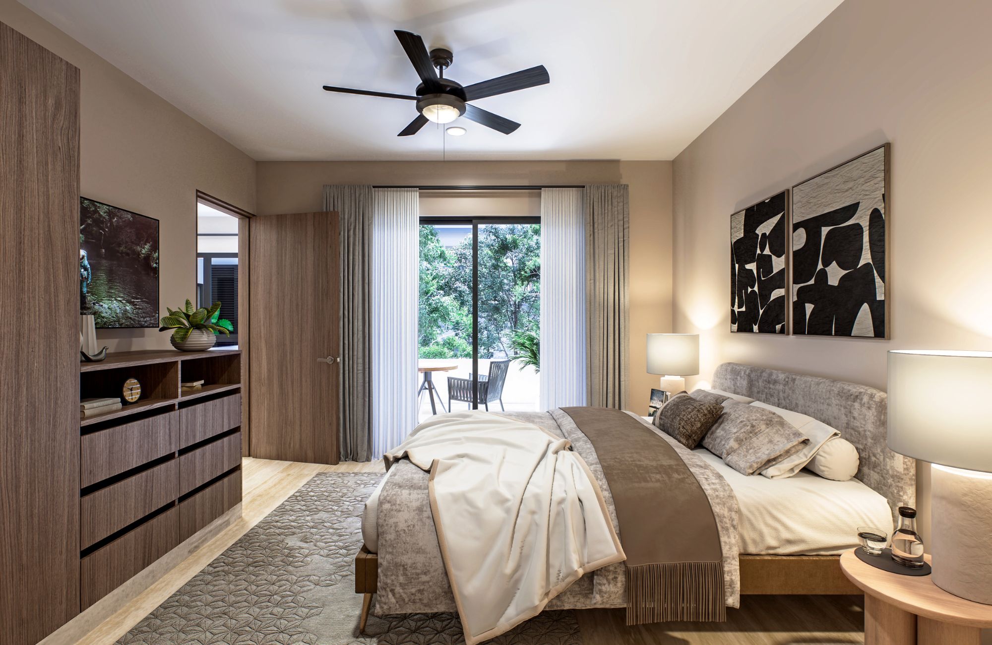 Studio with terrace, ocean view amenities, for sale Downtown Playa del Carmen