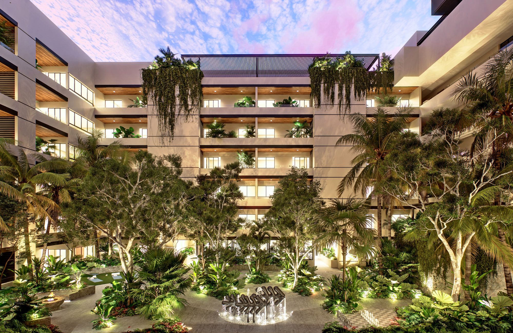 Studio with terrace, ocean view amenities, for sale Downtown Playa del Carmen