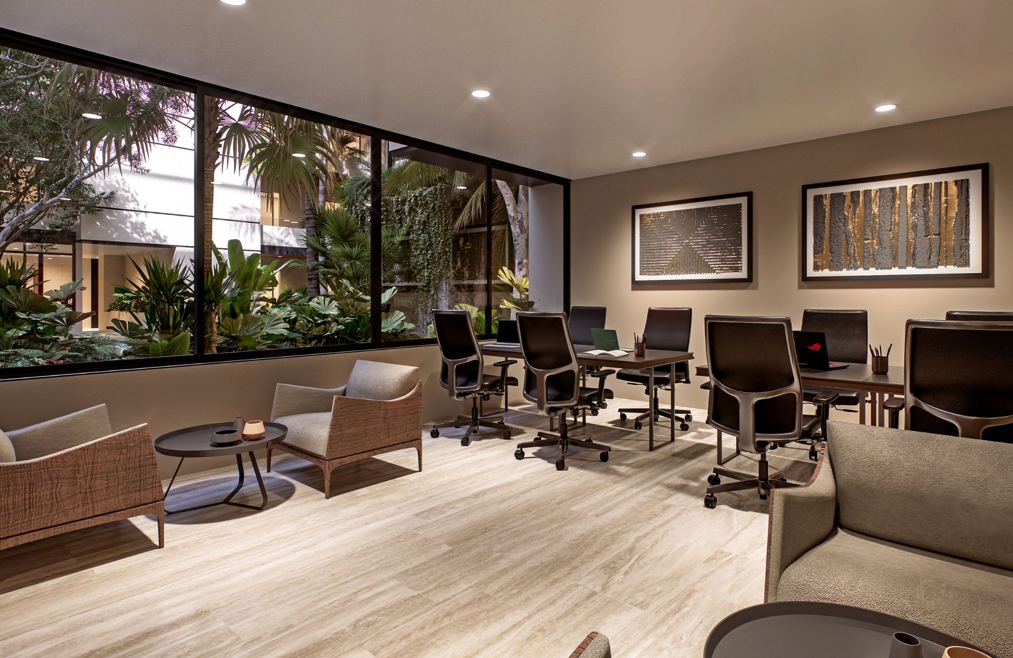 2 bedroom condo + studio, double height, with beach club, golf course &amp; exclusive amenities, for sale, Corasol, Playa del Carmen, pre-constr