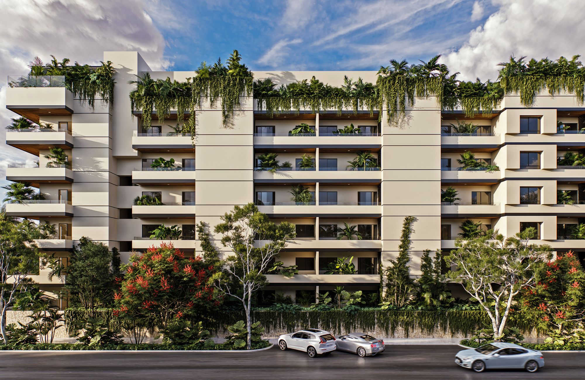 2 bedroom condo + studio, double height, with beach club, golf course &amp; exclusive amenities, for sale, Corasol, Playa del Carmen, pre-constr