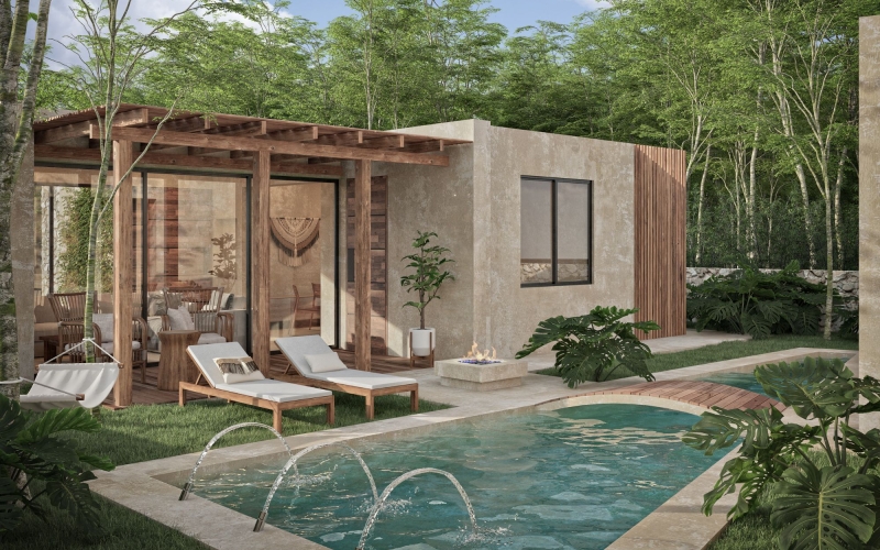 House for sale in a gated community with cenotes, Xpu-ha, Quintana Roo