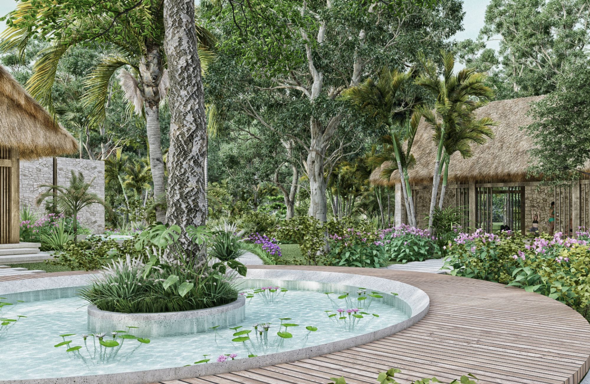 Furnished home with pool, cenote, and Clubhouse for sale, Allegranza Playa del Carmen