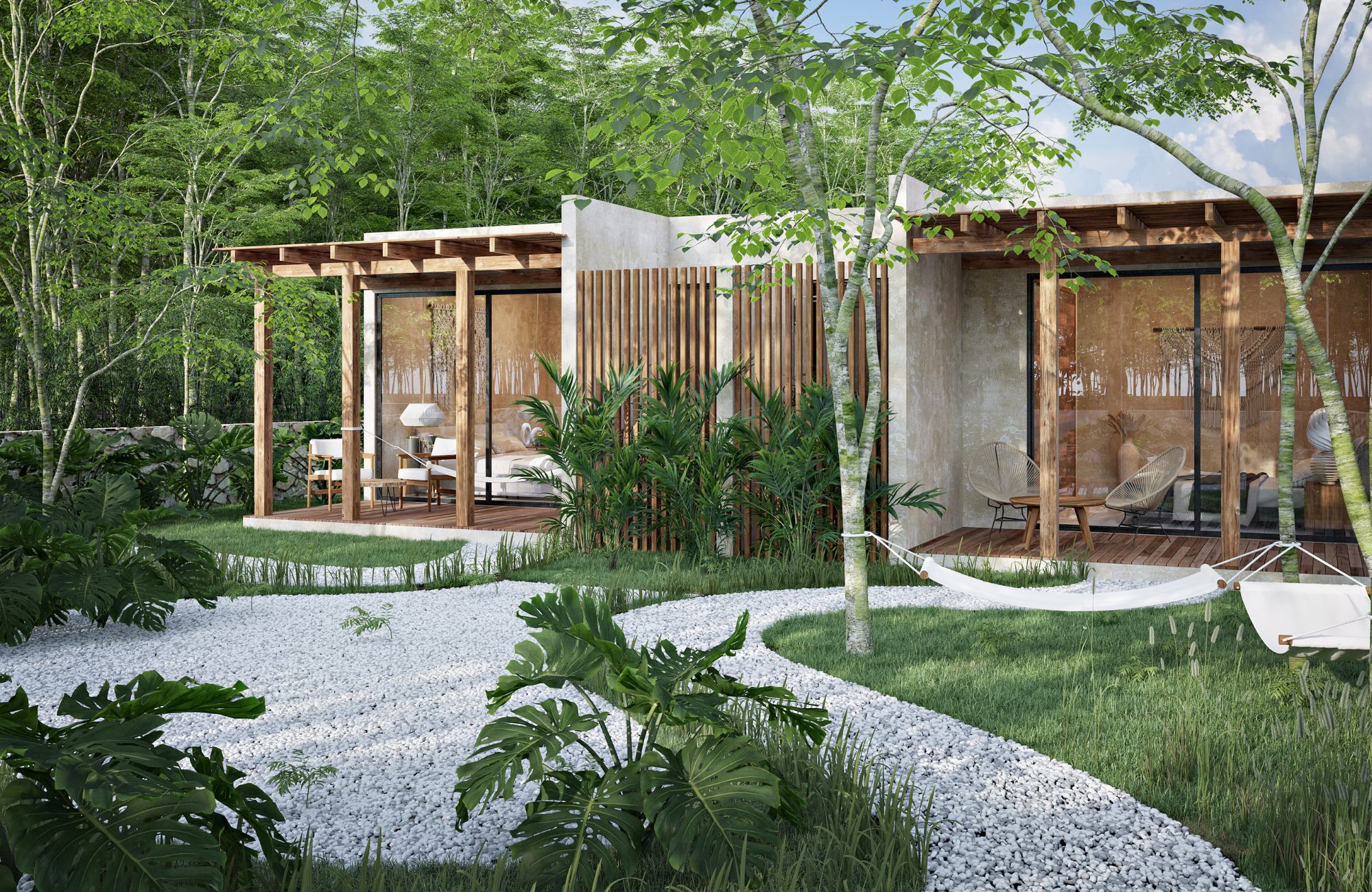 Furnished home with pool, cenote, and Clubhouse for sale, Allegranza Playa del Carmen