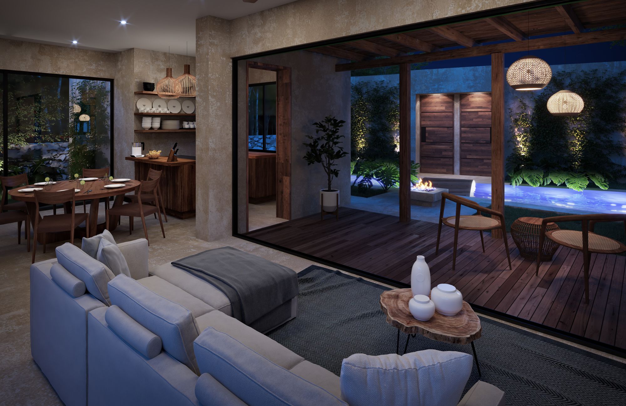 Furnished home with pool, cenote, and Clubhouse for sale, Allegranza Playa del Carmen