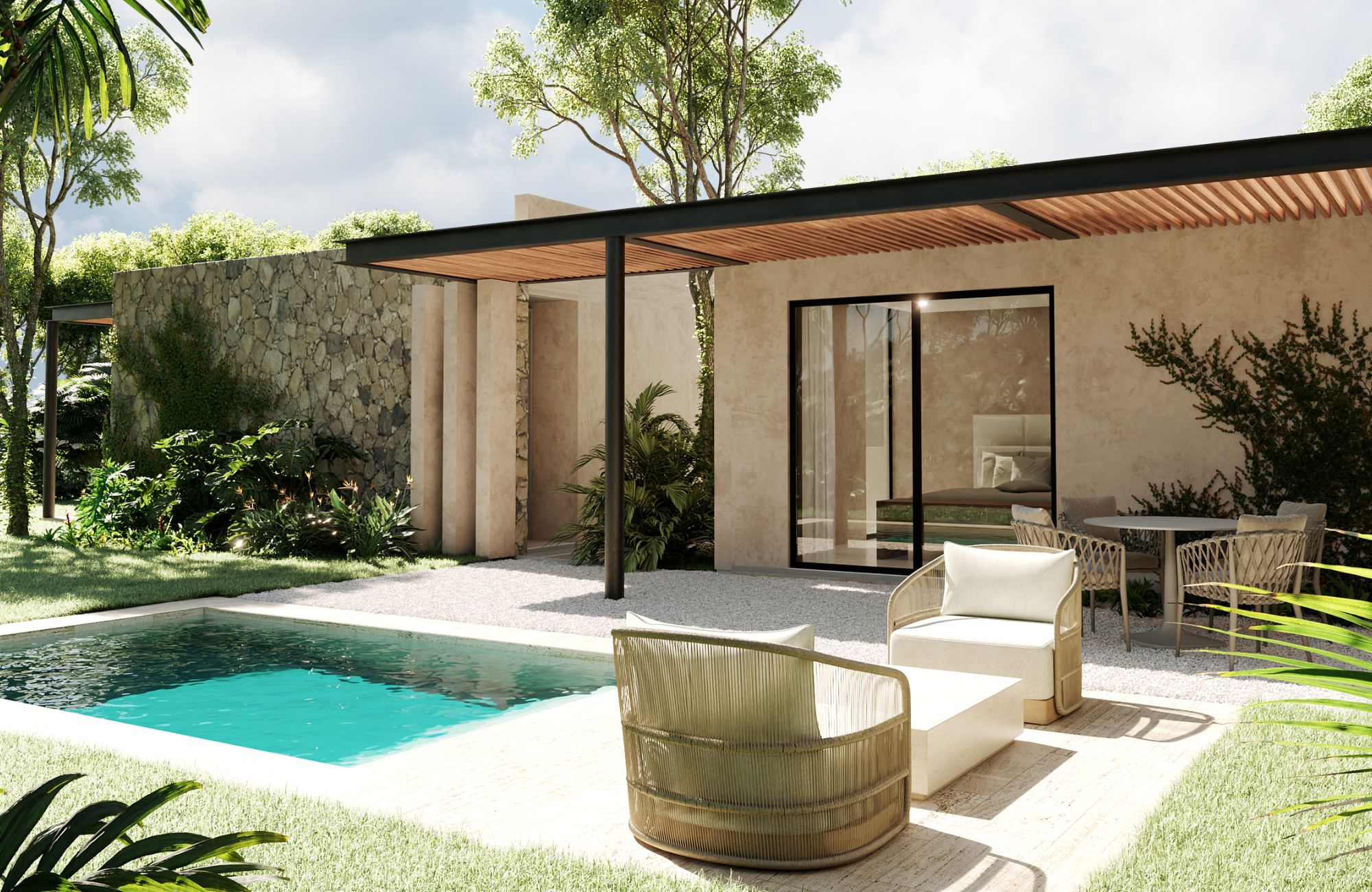 House with private pool in gated community for sale, Xpu-ha, Quintana Roo