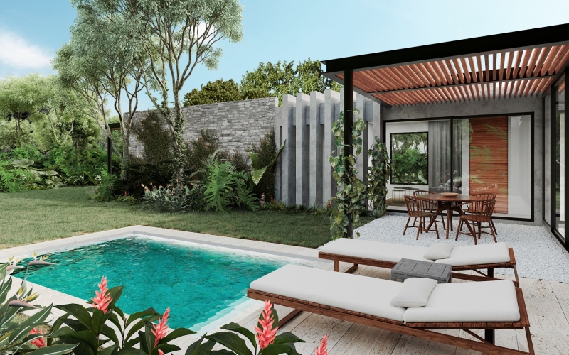 House for sale in a gated community with a central park, Xpu-ha, Quintana Roo