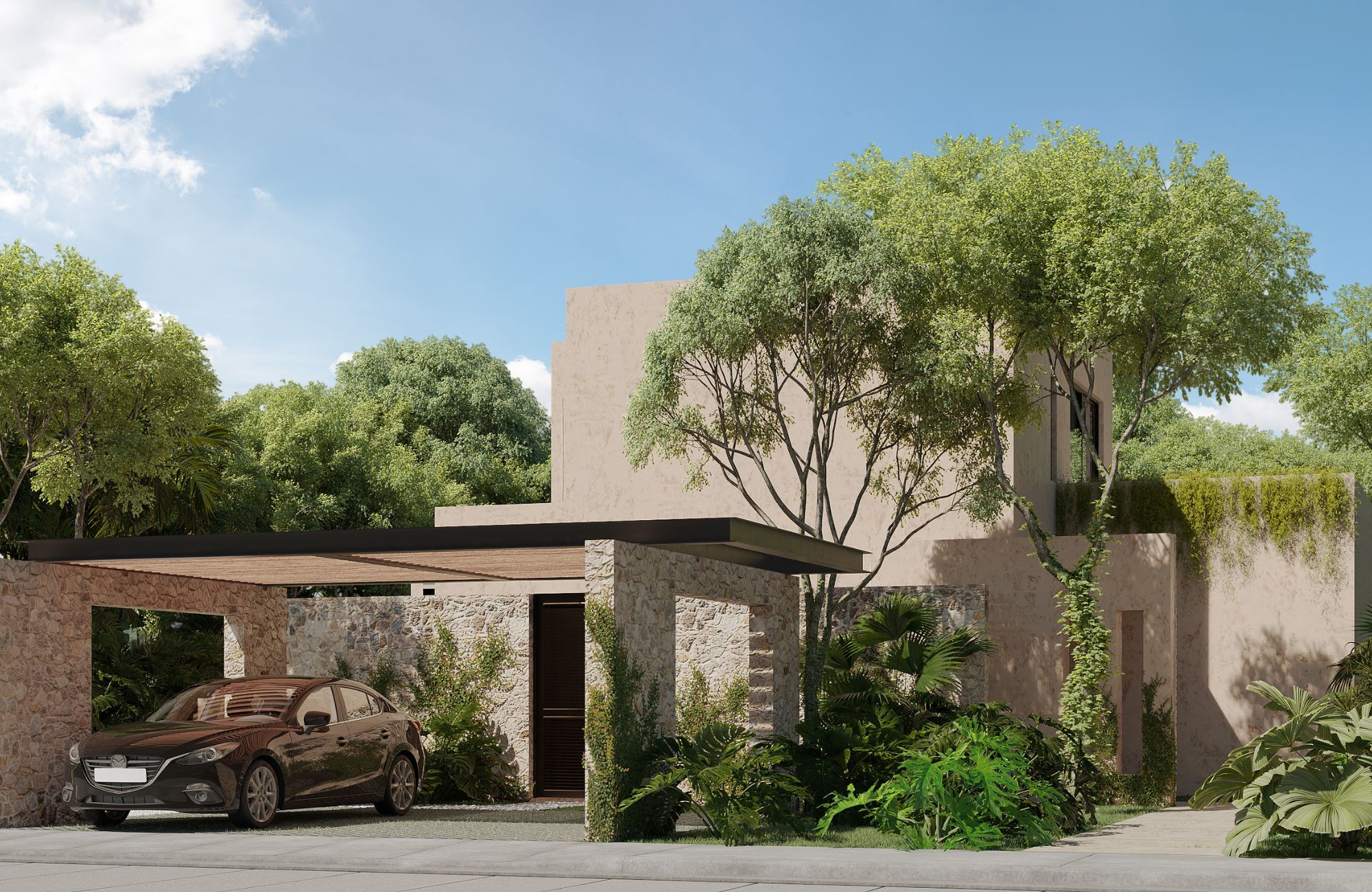 Residence with garden, terrace and clubhouse with amenities, for sale, Mayakoba, Playa del Carmen.