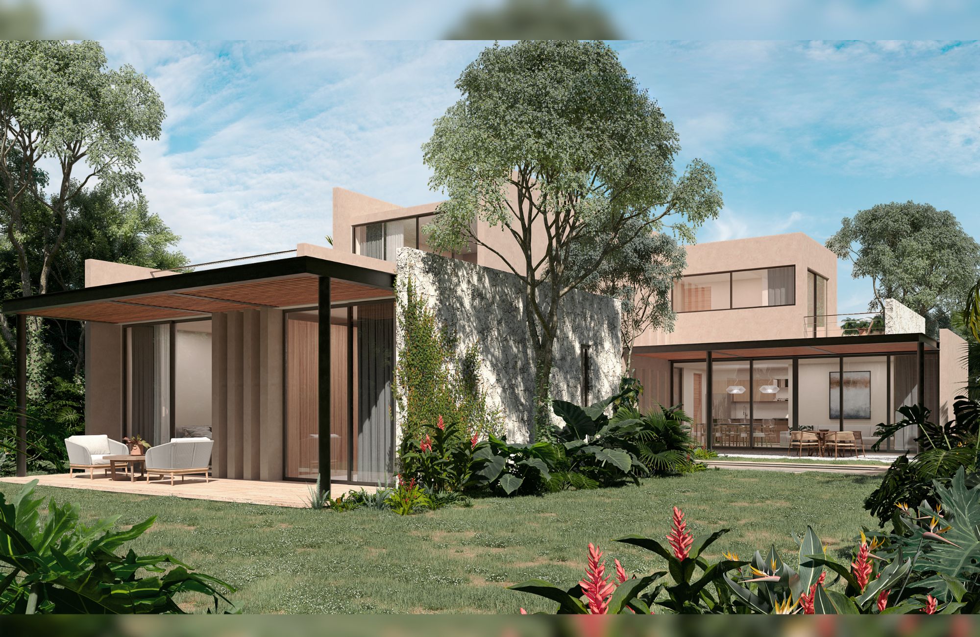 Residence with garden, terrace and clubhouse with amenities, for sale, Mayakoba, Playa del Carmen.