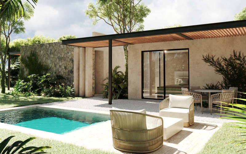 House with private pool in gated community for sale, Xpu-ha, Quintana Roo