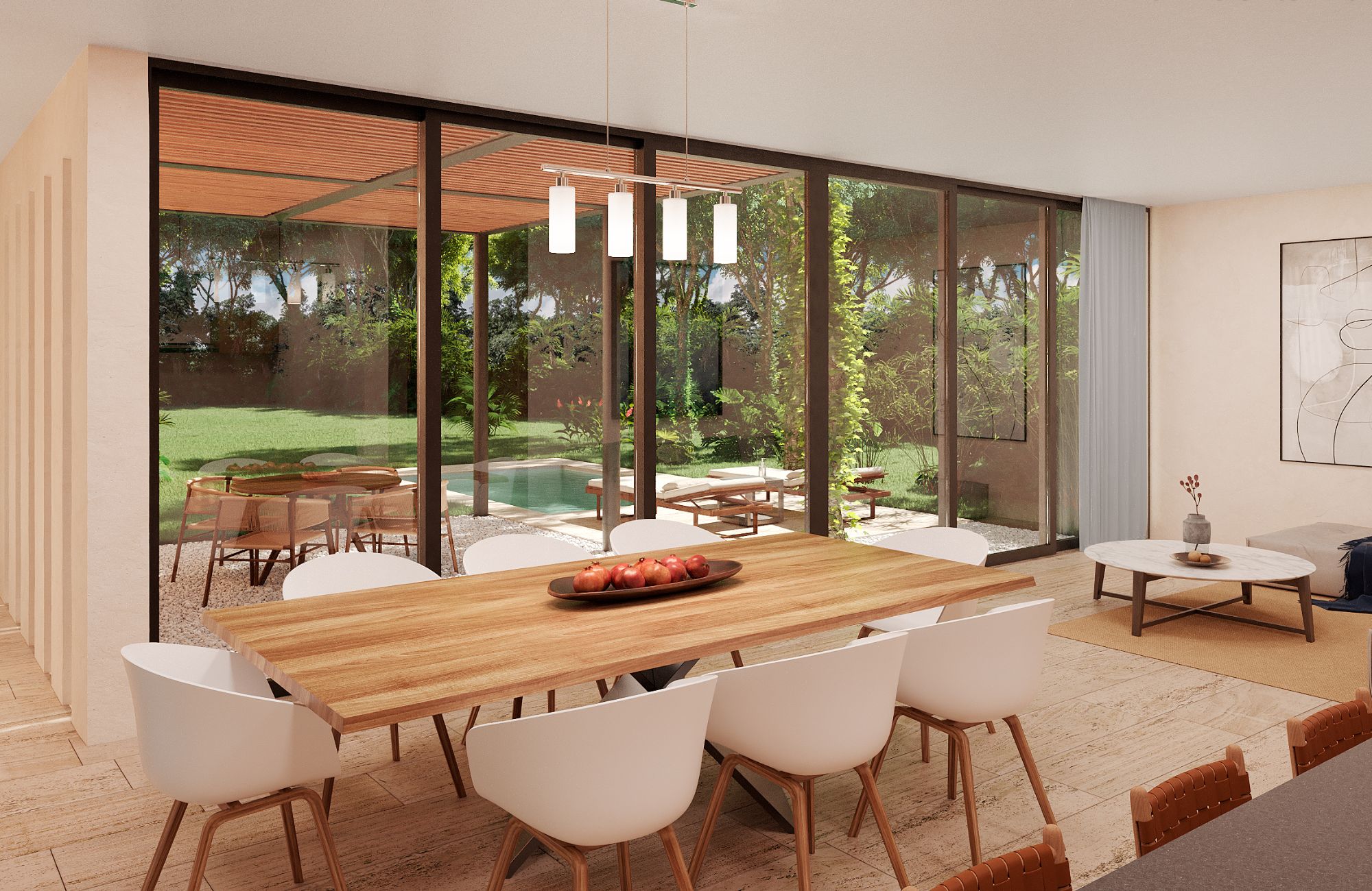 Residence with garden, terrace and clubhouse with amenities, for sale, Mayakoba, Playa del Carmen.