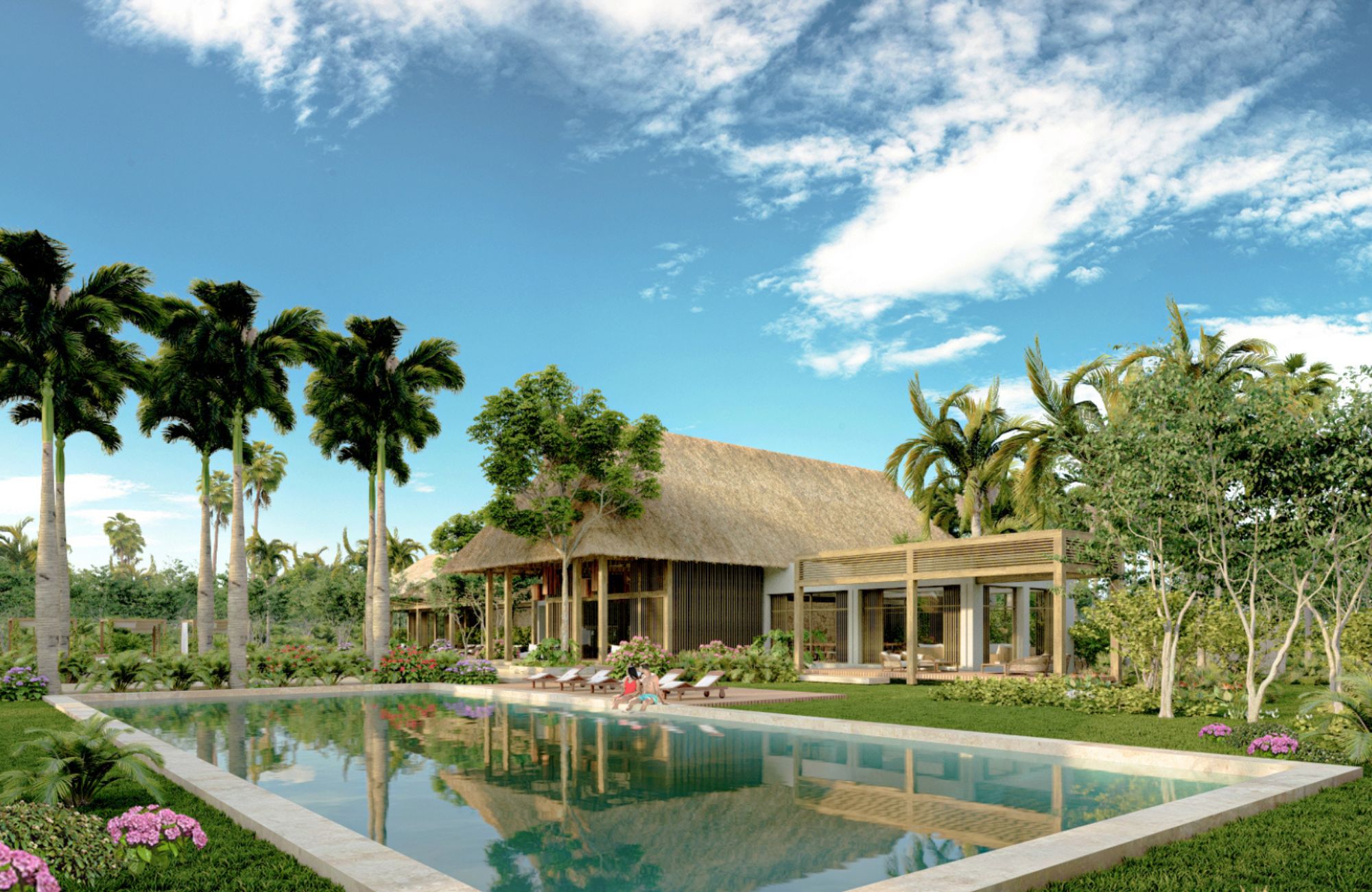 Residence with garden, terrace and clubhouse with amenities, for sale, Mayakoba, Playa del Carmen.