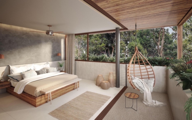 Apartment with natural style of 3 bedrooms in Tulum.