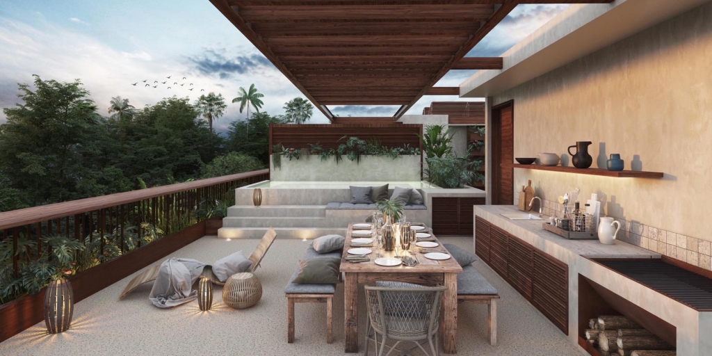 Condominium with beach club for sale, food service, spa, dock, Tankah, Tulum