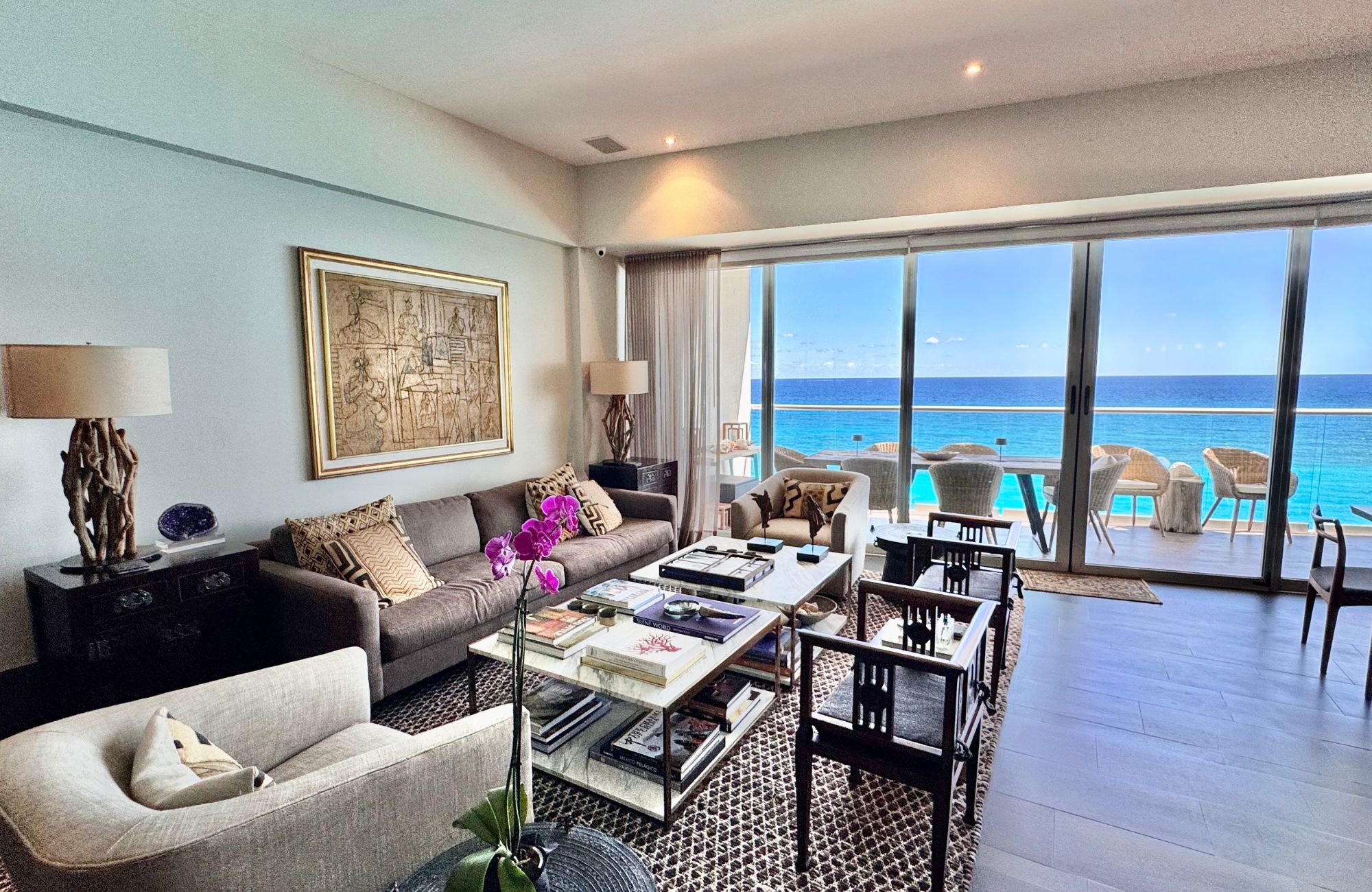 Oceanfront 4 bedroom condo for sale in Emerald Cancun