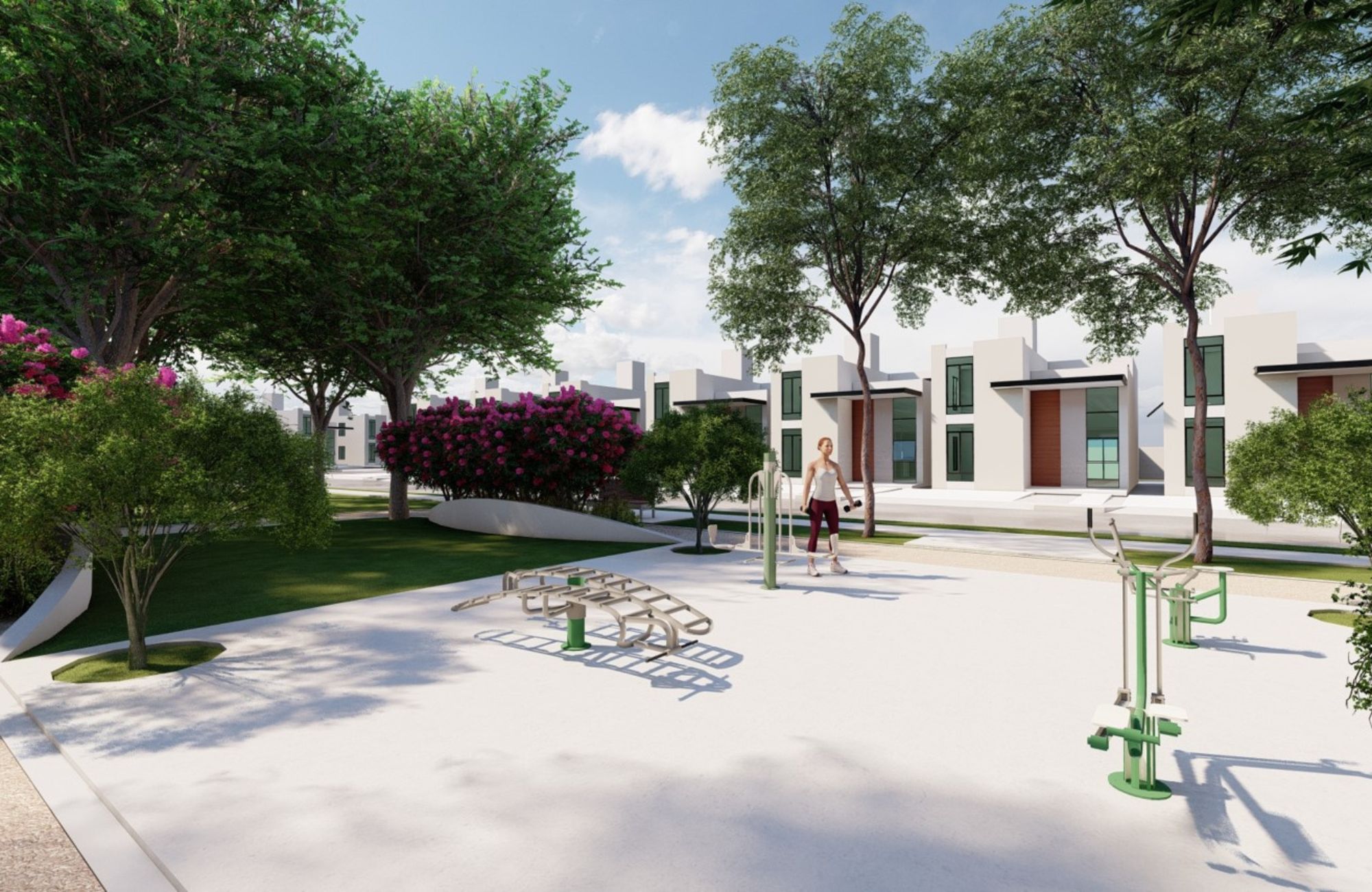 House with pool, solar panel, clubhouse with amenities, for sale Cholul Merida