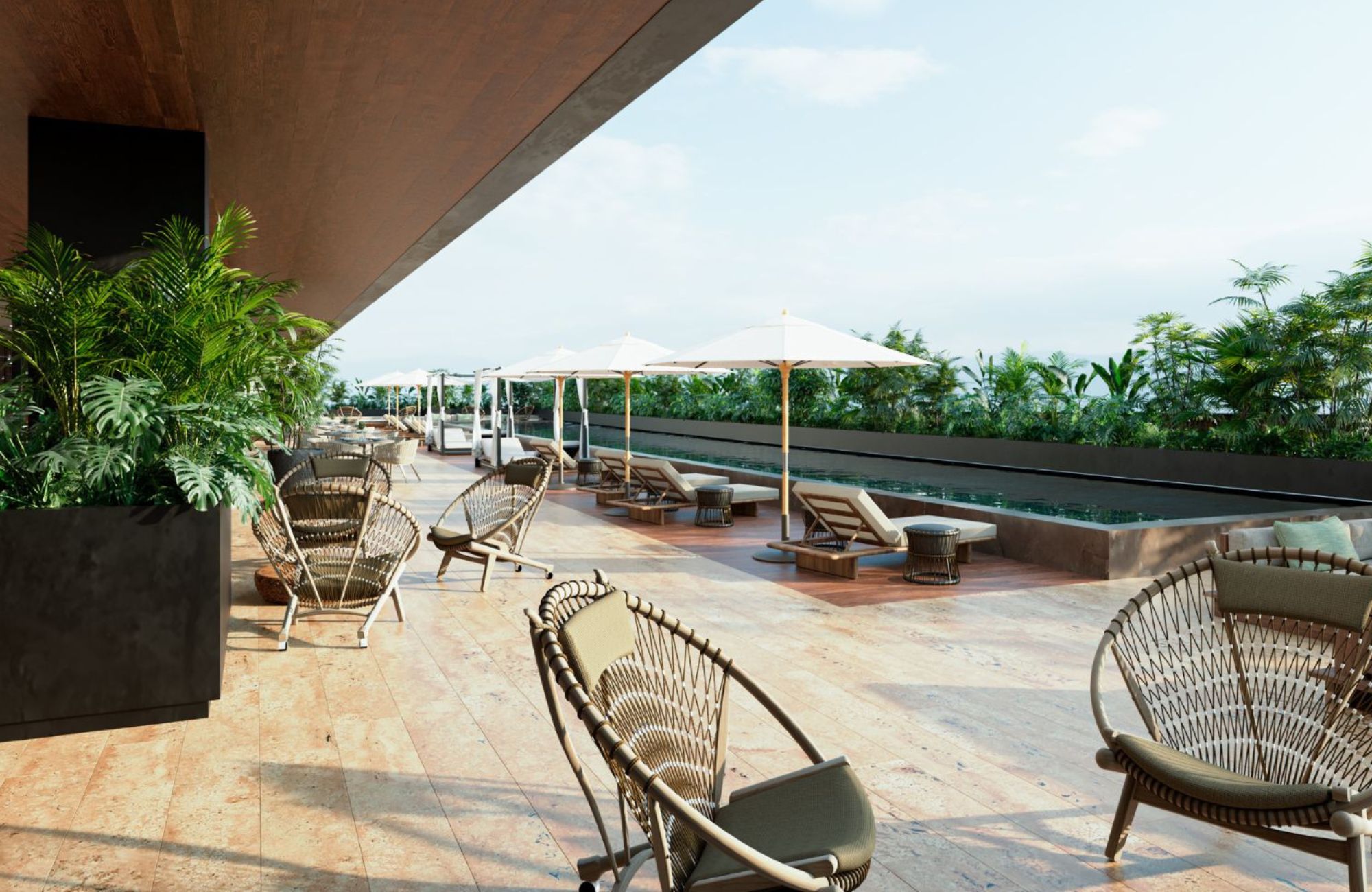 Apartment with Den and private pool for sale, Temozon Norte, Merida