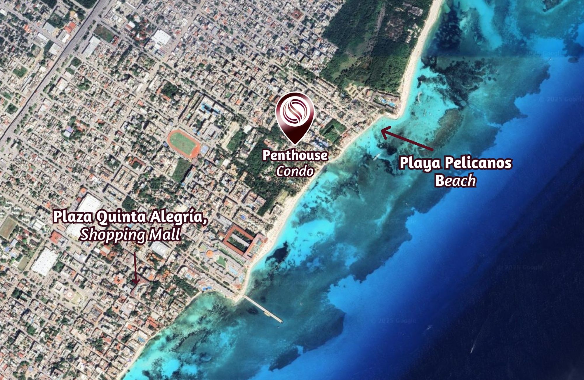 Penthouse with pool and rooftop, oceanfront, pre-sale Playa del Carmen.