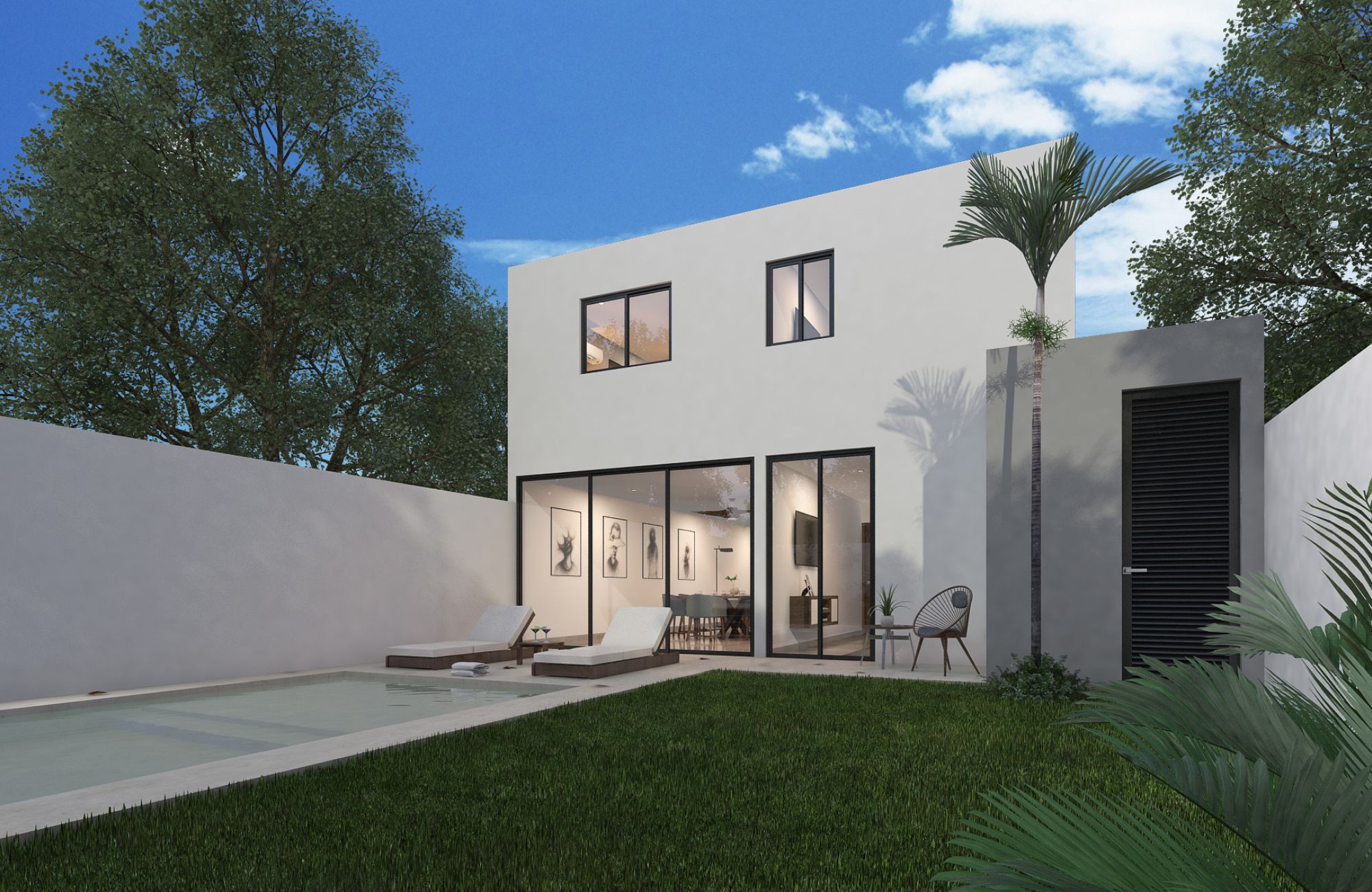 Two-Story House with Private Pool for Sale in Temoz&oacute;n Norte, M&eacute;rida