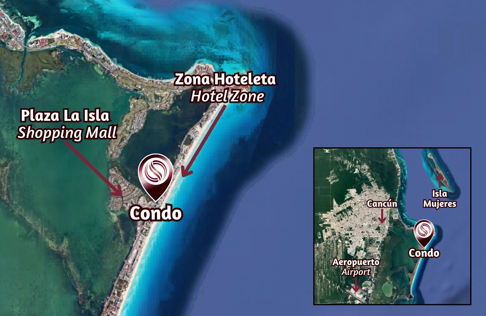 Departamento con vista al mar y a la laguna, en venta, Zona Hotelera Canc&uacute;n