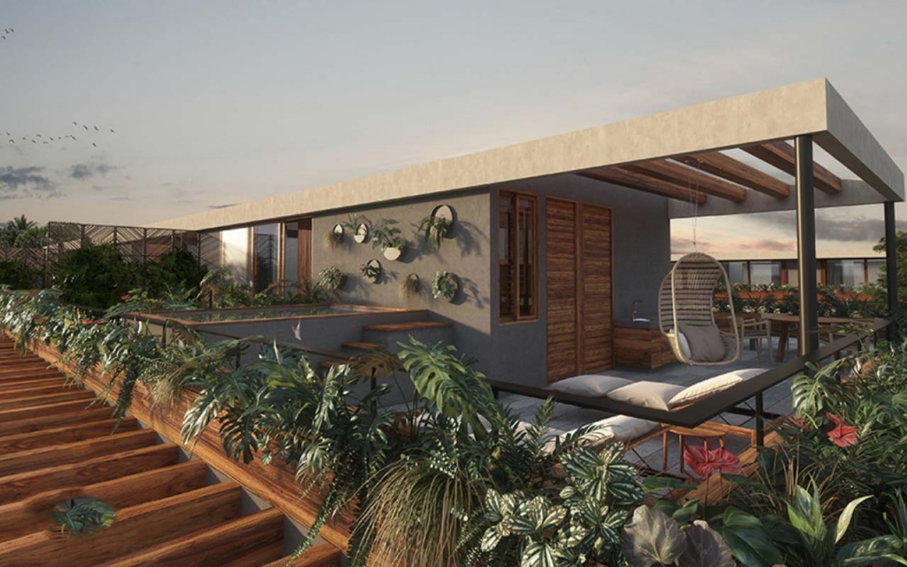 Luxury Loft with private pool surrounded by trees