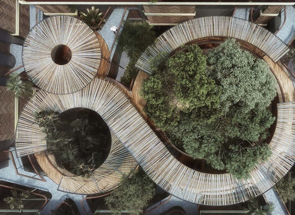 Luxury Loft with private pool surrounded by trees