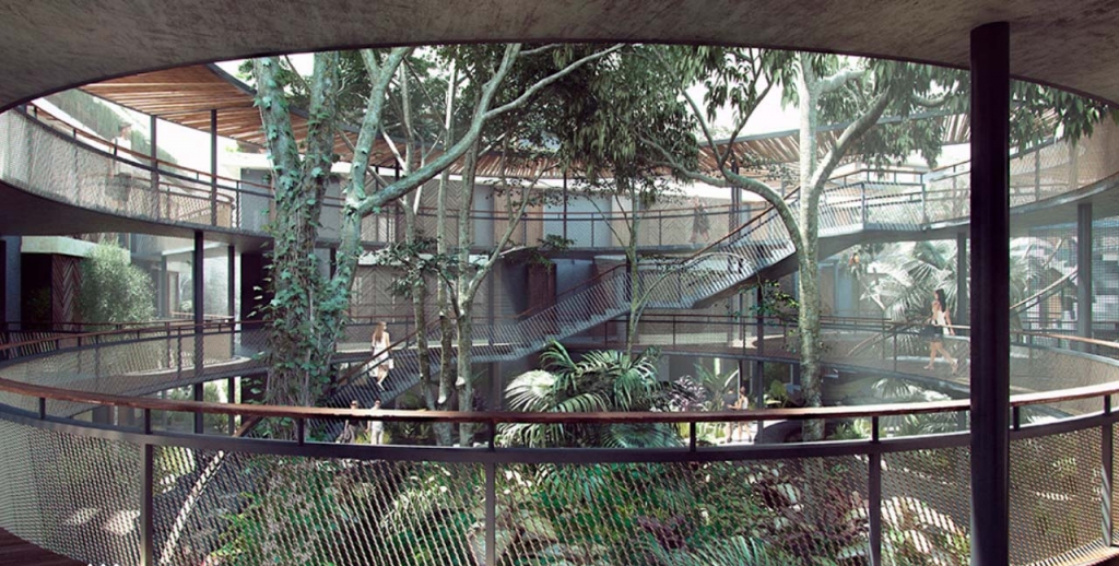 Luxury Loft with private pool surrounded by trees