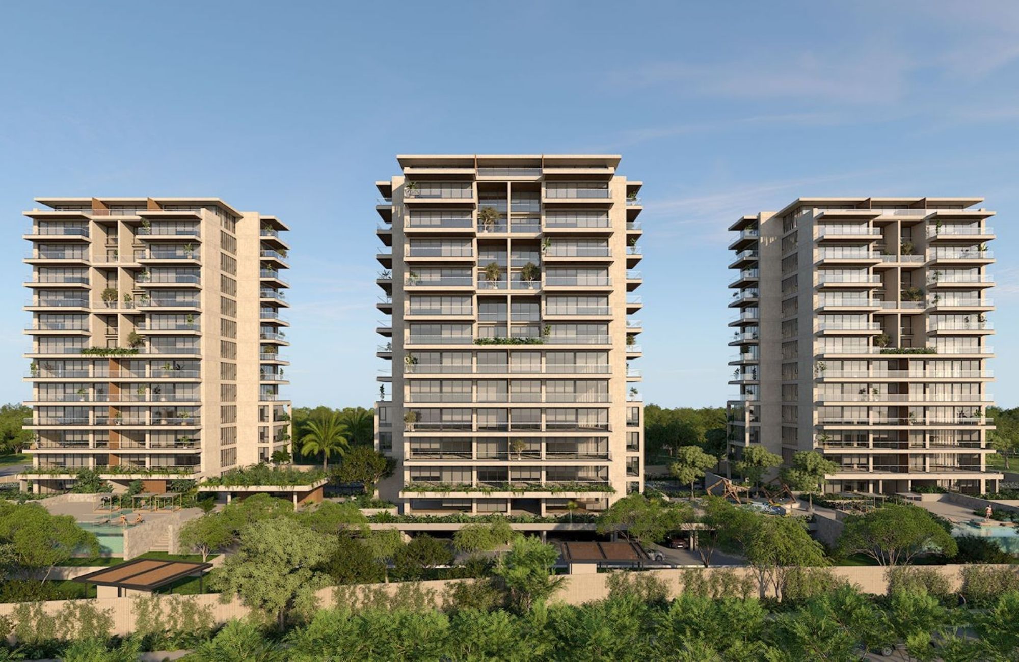 Luxury apartment for sale with amenities: spa, pool, beauty salon, childrens club. Located in the center of Cancun