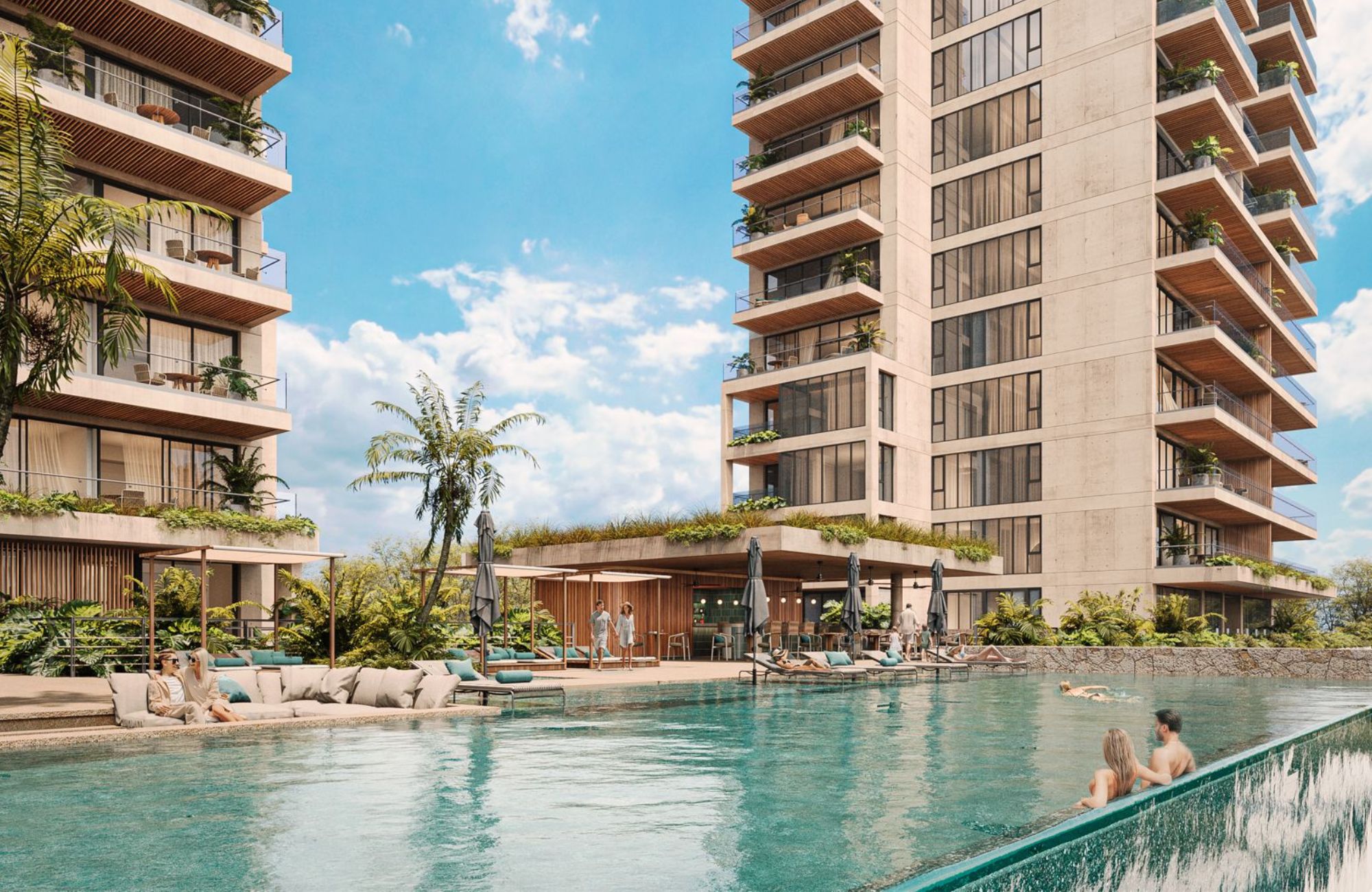 Apartment with terrace, Pool, Jacuzzi and more amenities for sale, Hotel Las Americas, Cancun.