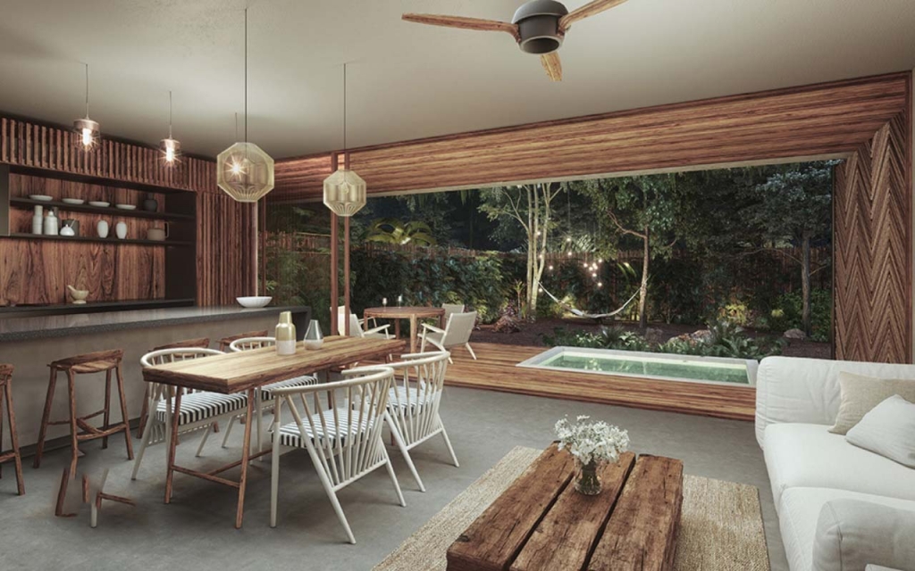 Apartment with jacuzzi and private garden, for sale Cacao Tulum in La Veleta