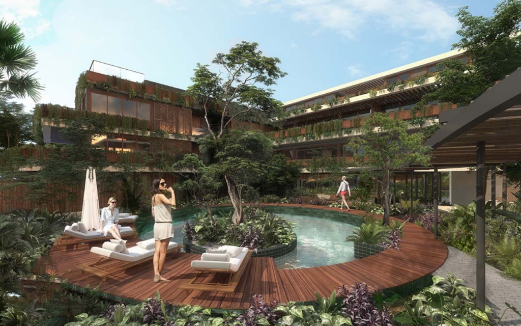 Apartment with jacuzzi and private garden, for sale Cacao Tulum in La Veleta