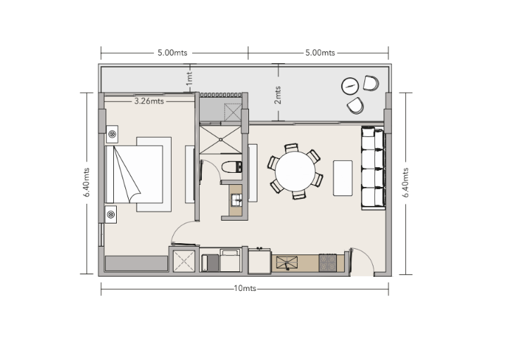 Condo with two terraces, pool, gym, pre-construction, for sale, Cancun, Quintana Roo.
