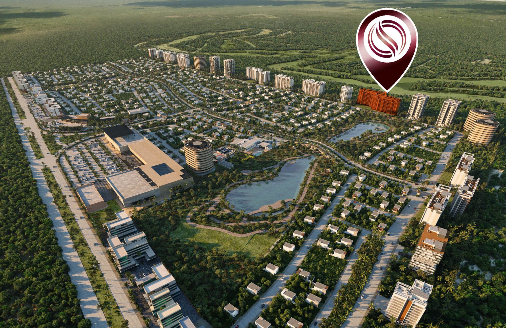 Penthouse with Pool, Panoramic Deck and lake with beach, pre-construction, for sale, Canc&uacute;n.