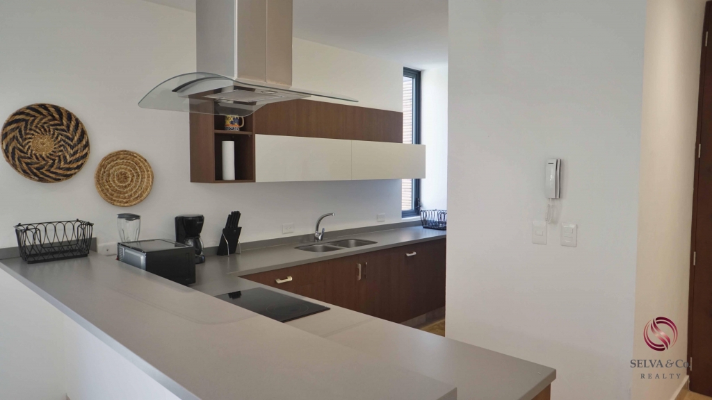 Departamento inteligente en Tulum de 3 recamaras, edificio eco amigable.