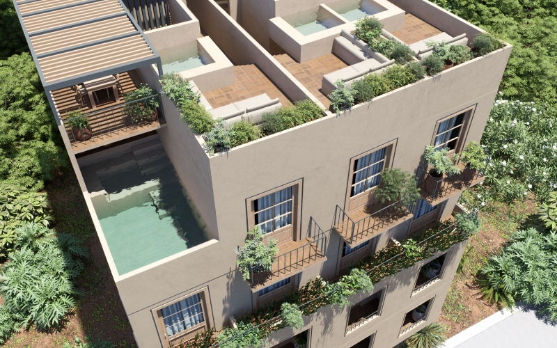 Loft con terraza y alberca privada, en venta, Sector E, Huatulco