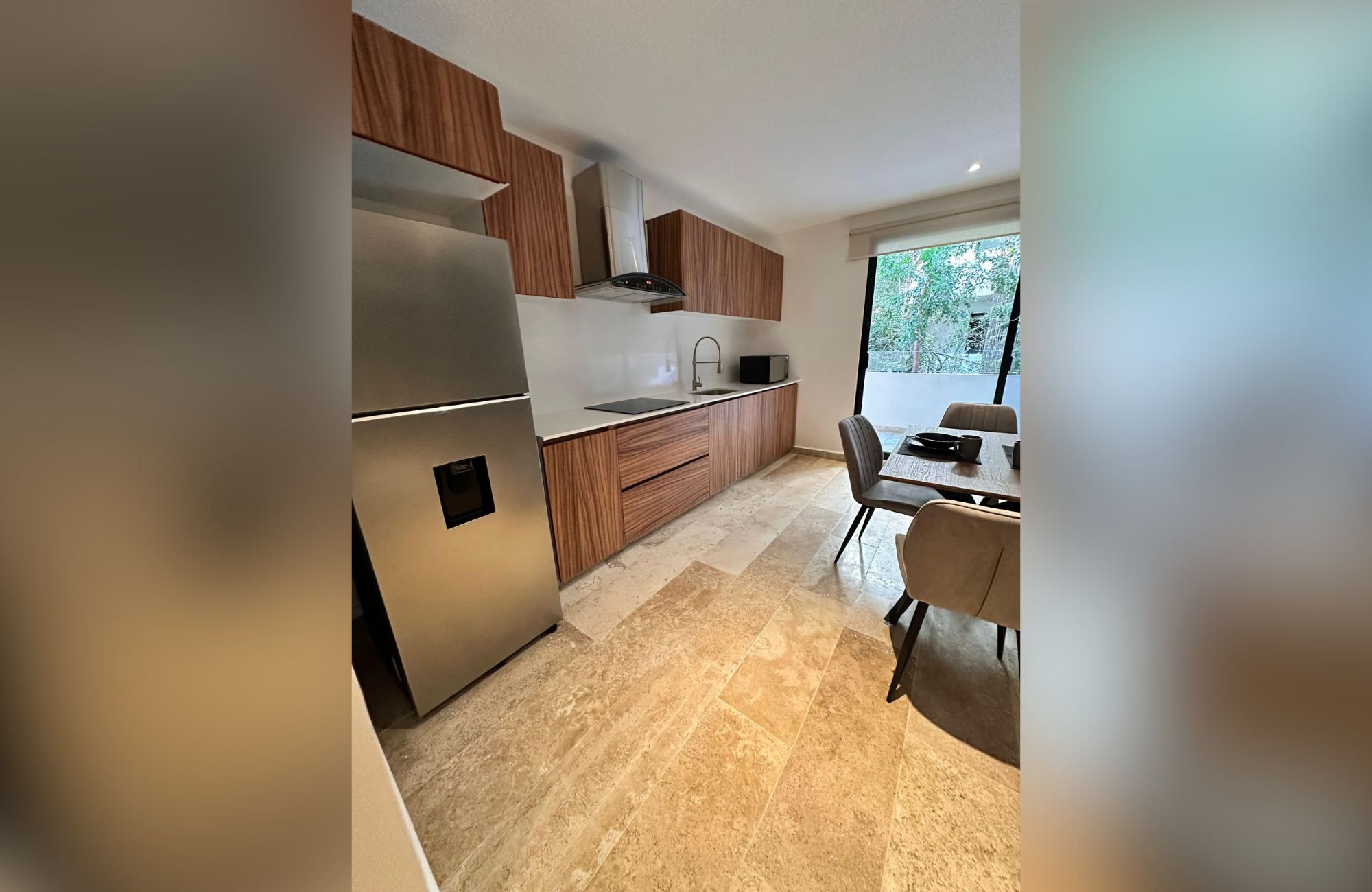 Green view condo, gym, business center, yoga and gym area, hammock garden, green areas in Aldea Zama Tulum, for sale.