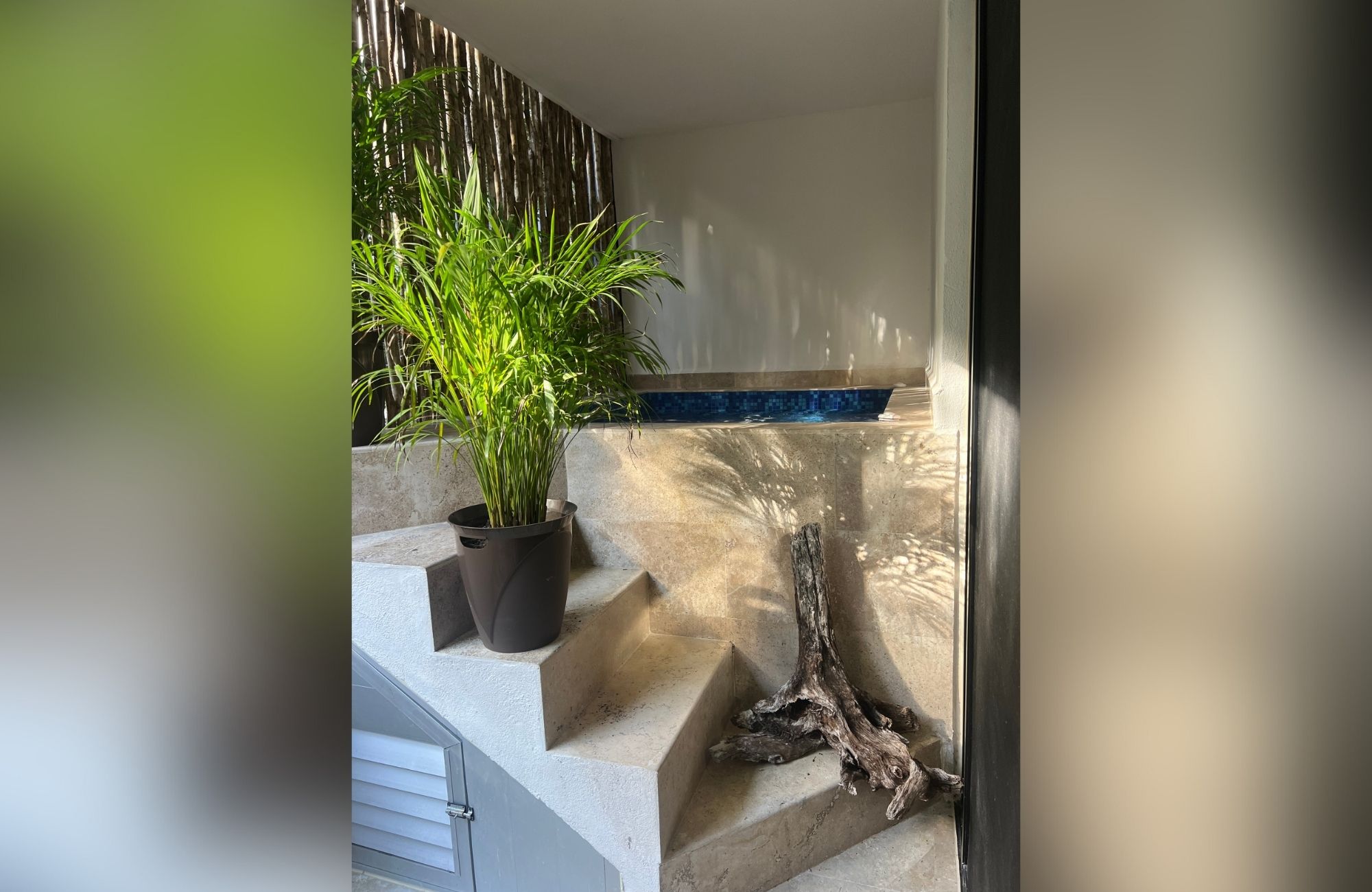 Green view condo, gym, business center, yoga and gym area, hammock garden, green areas in Aldea Zama Tulum, for sale.