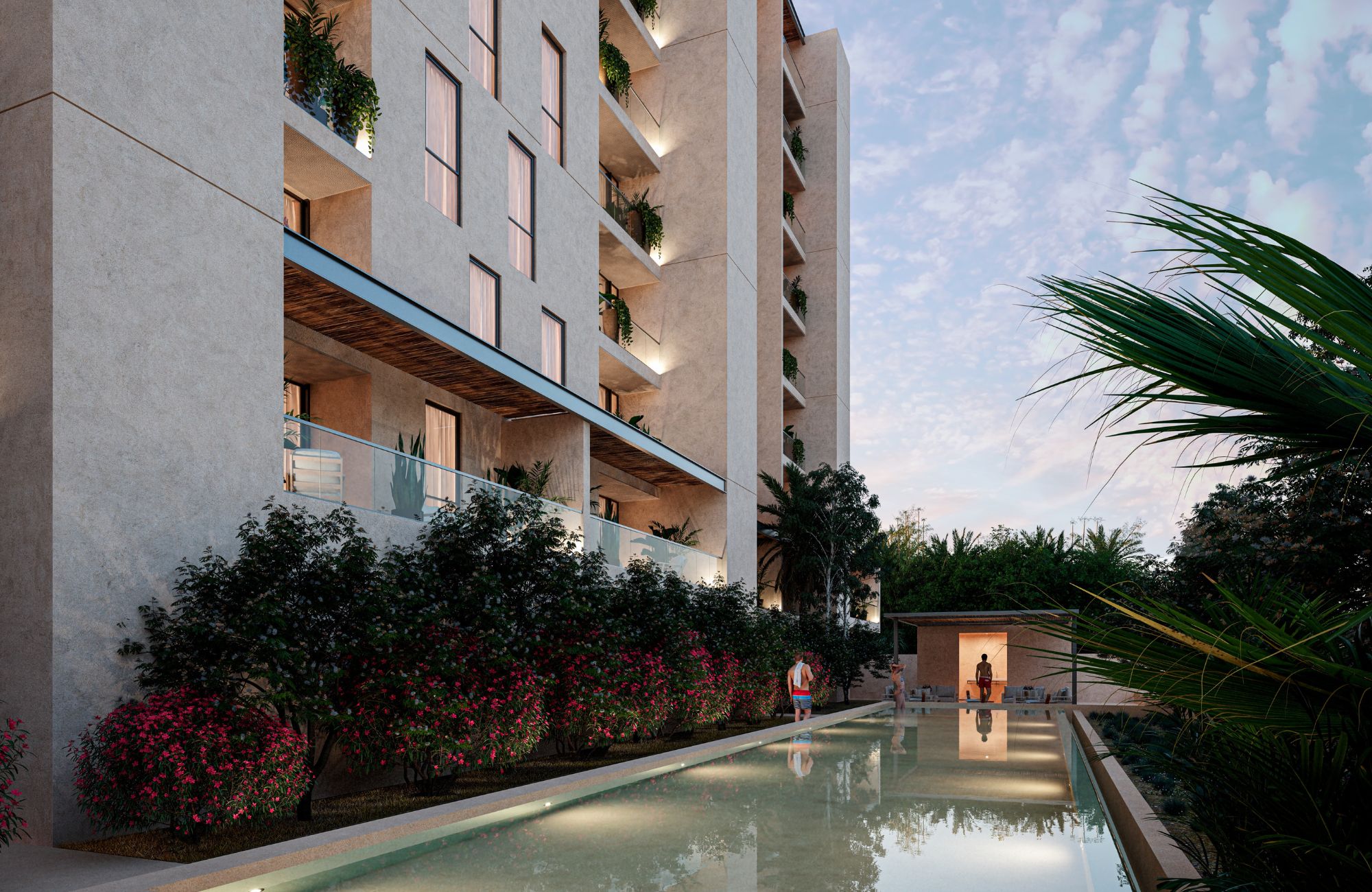 Condo con alberca, Espacio para co-working y Jacuzzi, pre-construcci&oacute;n, venta, Cancun.