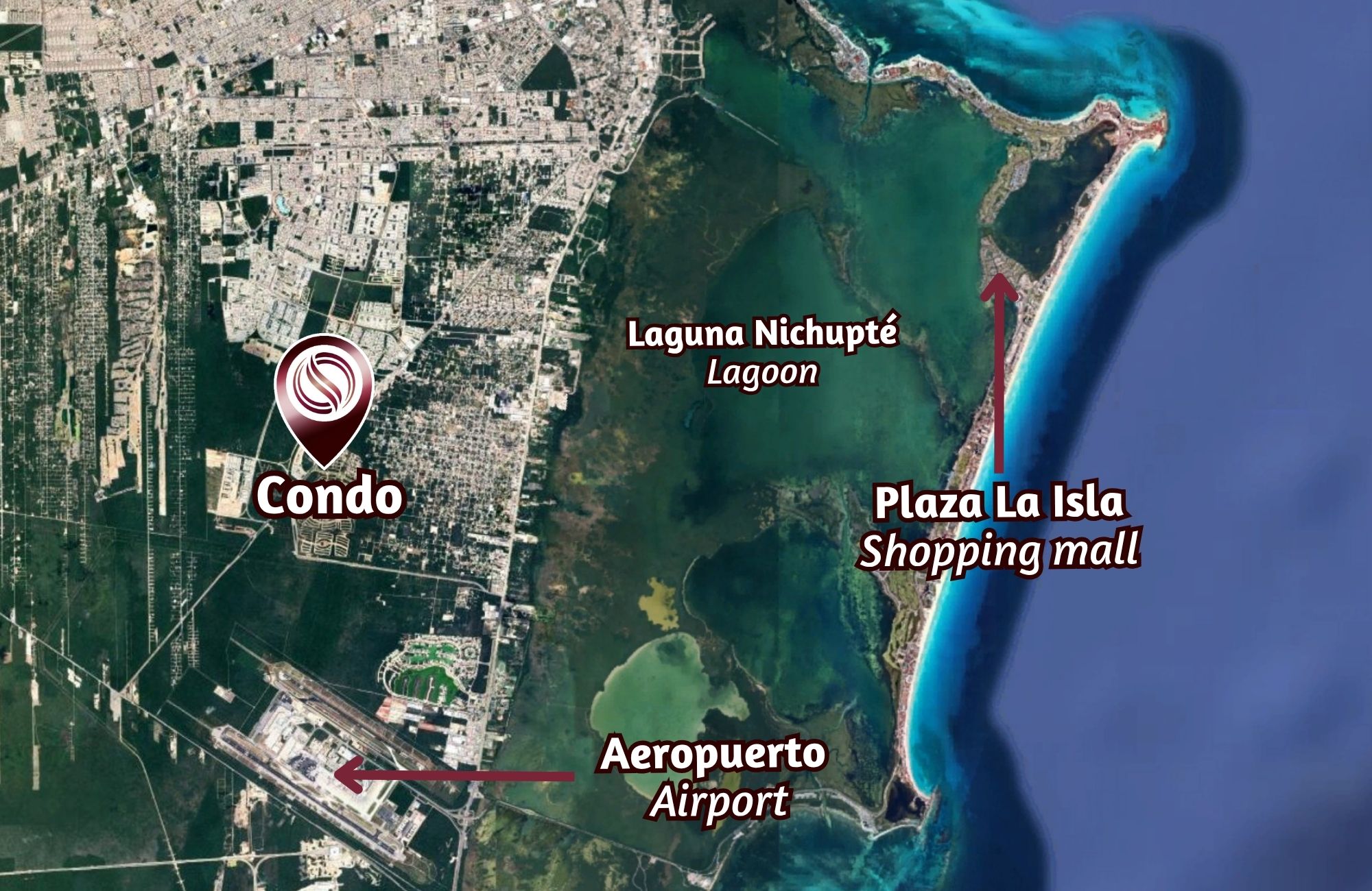 2 bedroom apartment with Gym, Pool and Jacuzzi for sale, Hotel Zone, Cancun.