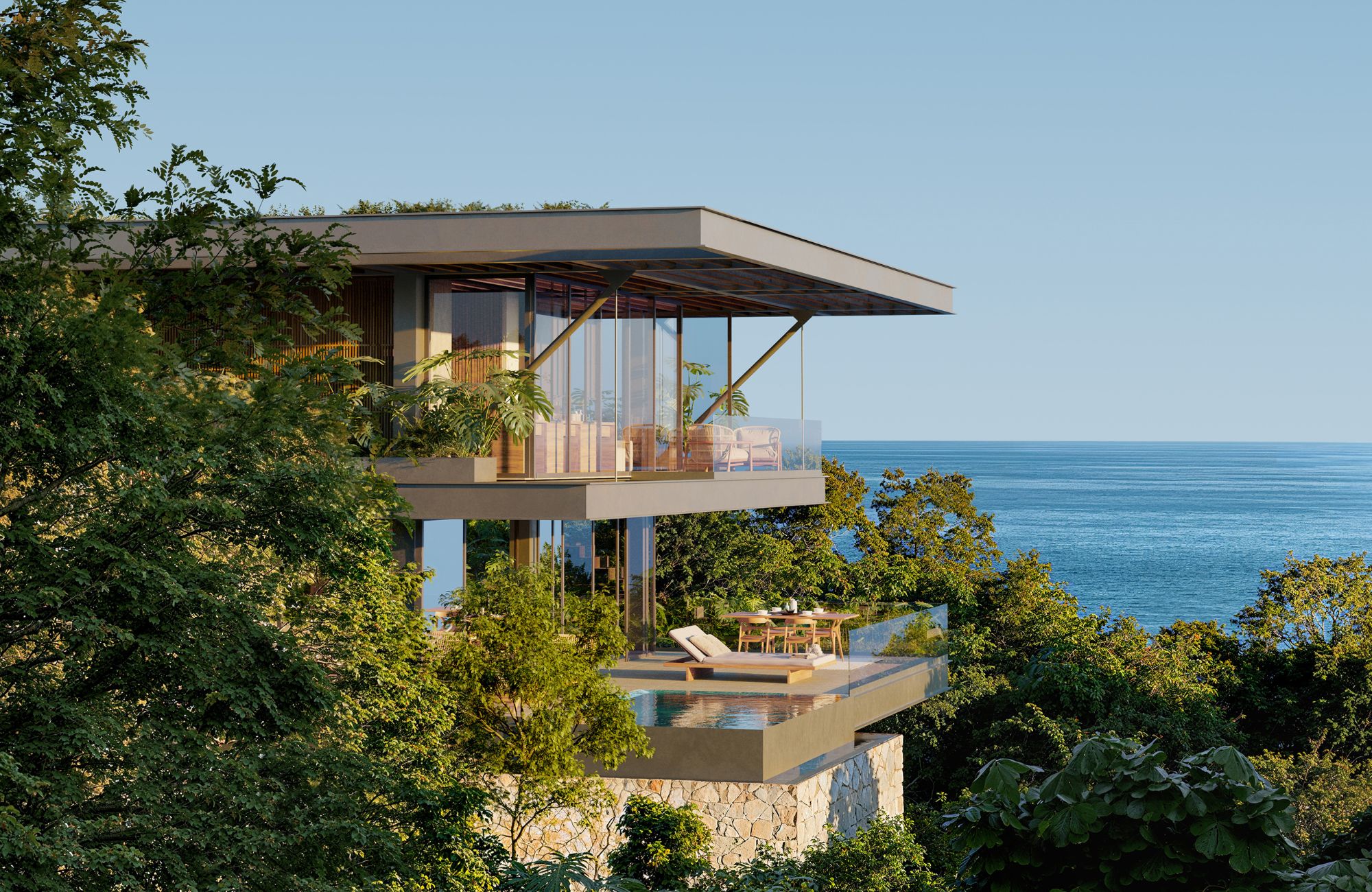 House with ocean view, beach access, large lot, in Residencial Conejos for sale