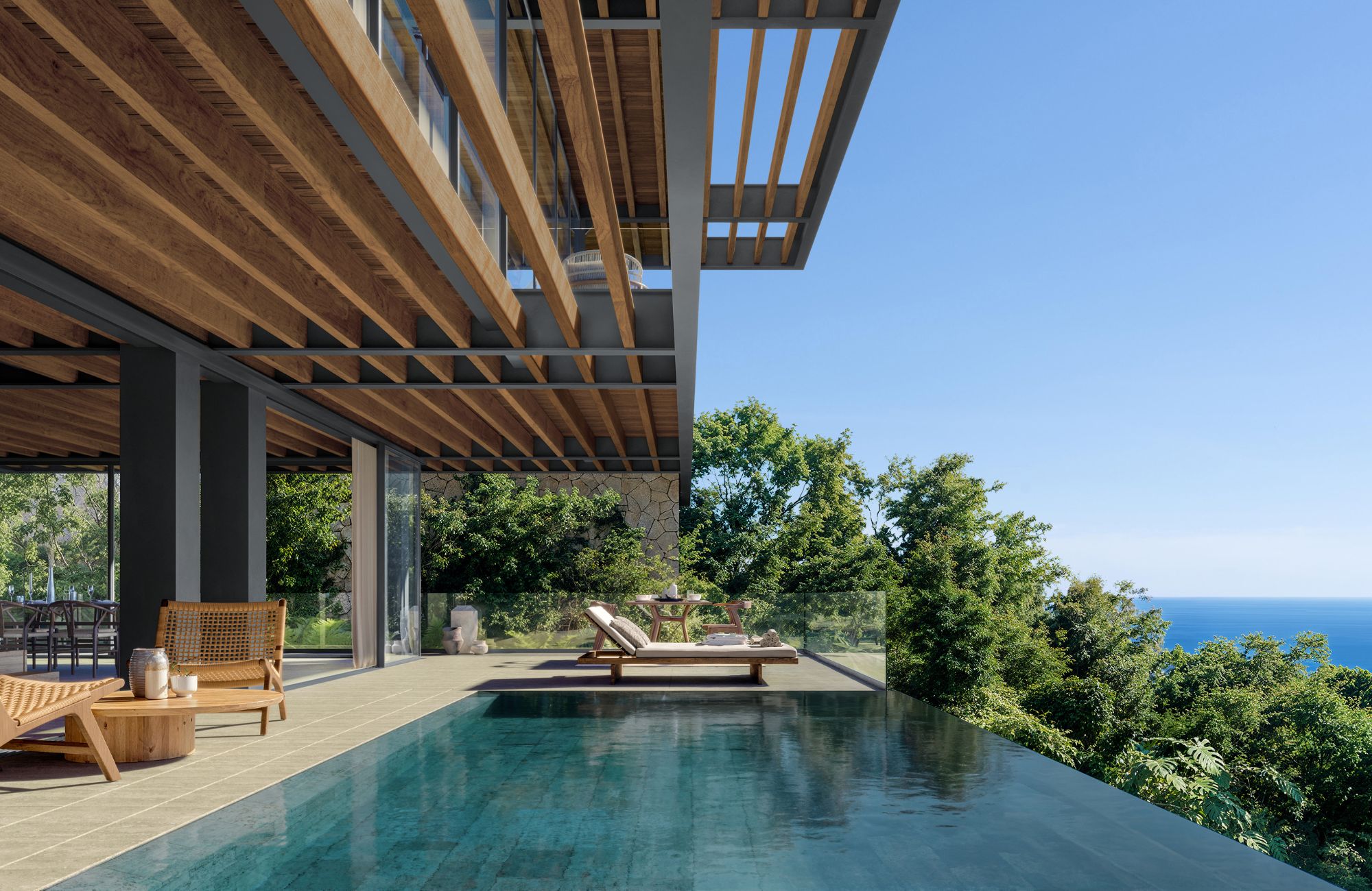 House with ocean view, beach access, large lot, in Residencial Conejos for sale