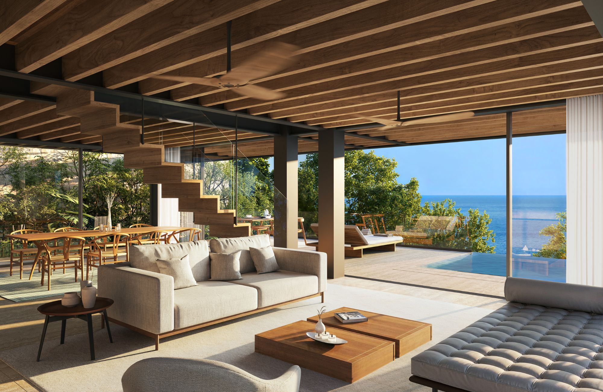 House with ocean view, beach access, large lot, in Residencial Conejos for sale