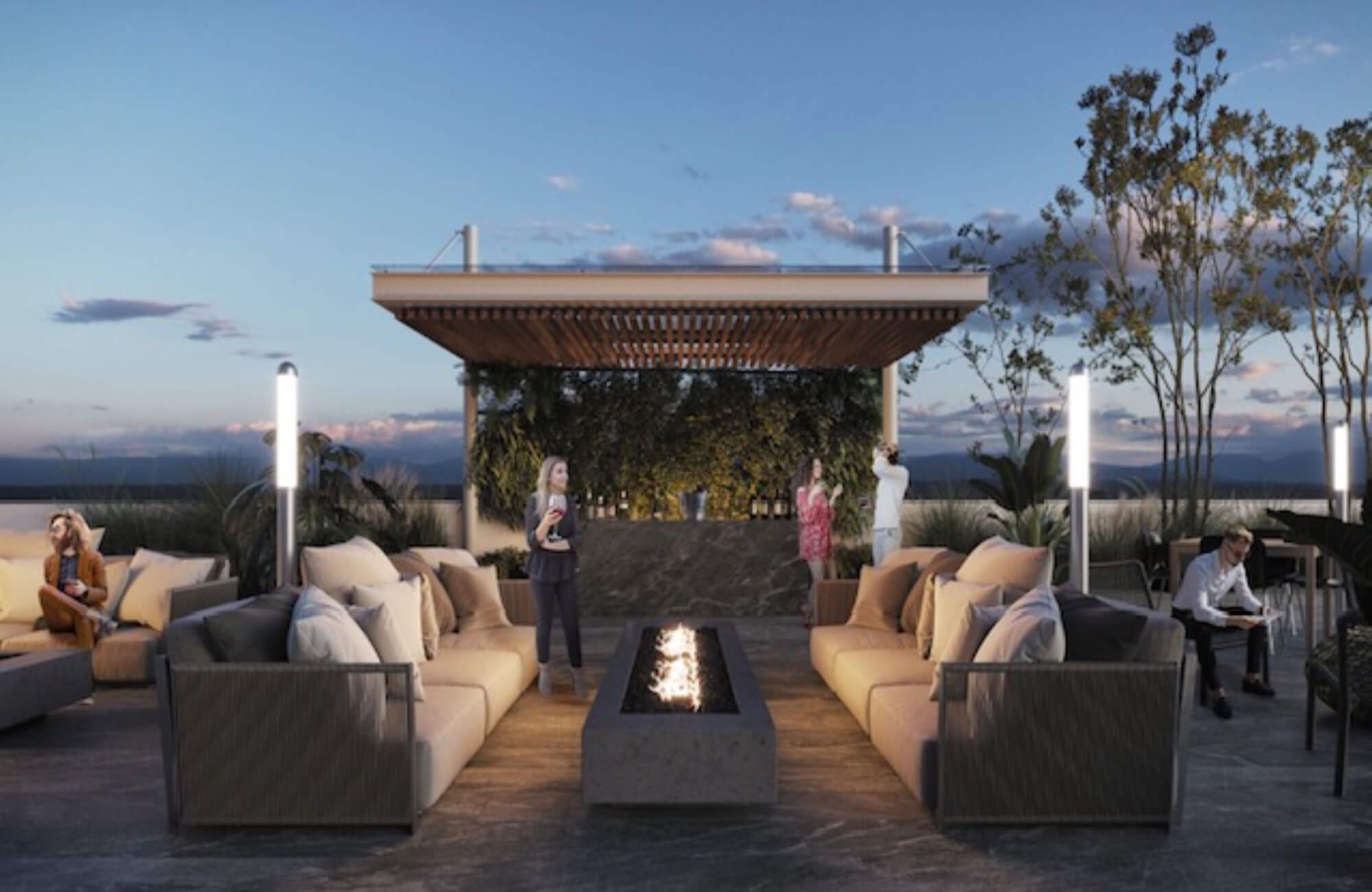 Double heigh apartment, Pet friendy, heated pool, cafeteria, sky lounge, playground for children, pre-construction for sale San Angel Mexico