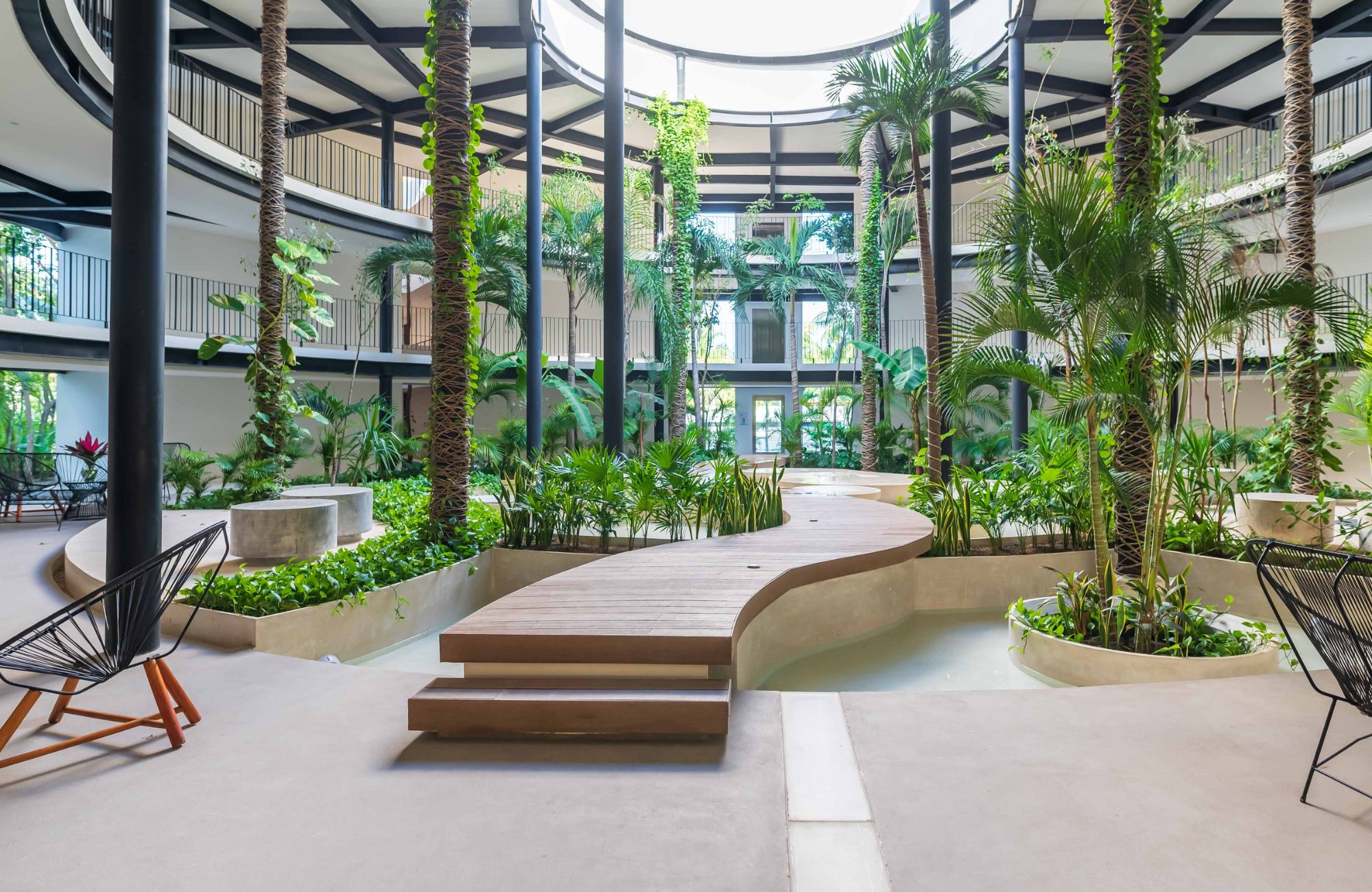 Condo with private pool, wraparound terrace, saline pool, coworking, Bio-Architecture, zen garden, solar panels, pre-construction, sale Regi