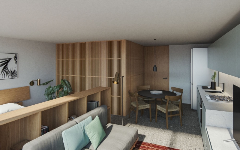 Apartment with shared rooftop lounge for sale, Cuauht&eacute;moc, Mexico City