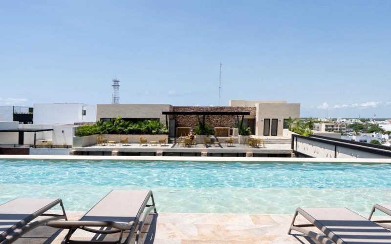 Studio on the 4th floor in Syrena for sale, Downtown Playa del Carmen