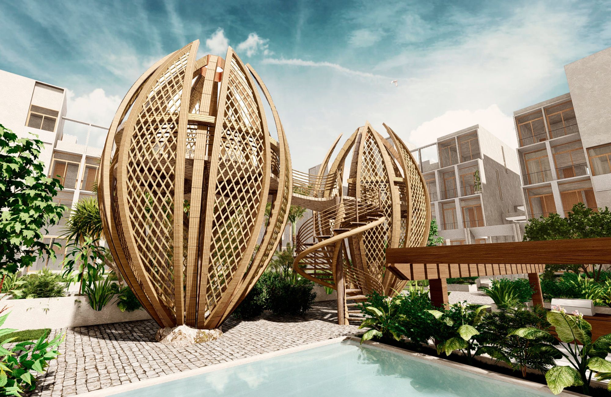 Apartment with rooftop, pool, barbecue area, business center, concierge, Villas La Hacienda for sale, Merida North Zone