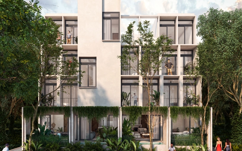 Apartment with Den and private pool for sale, Temozon Norte, Merida