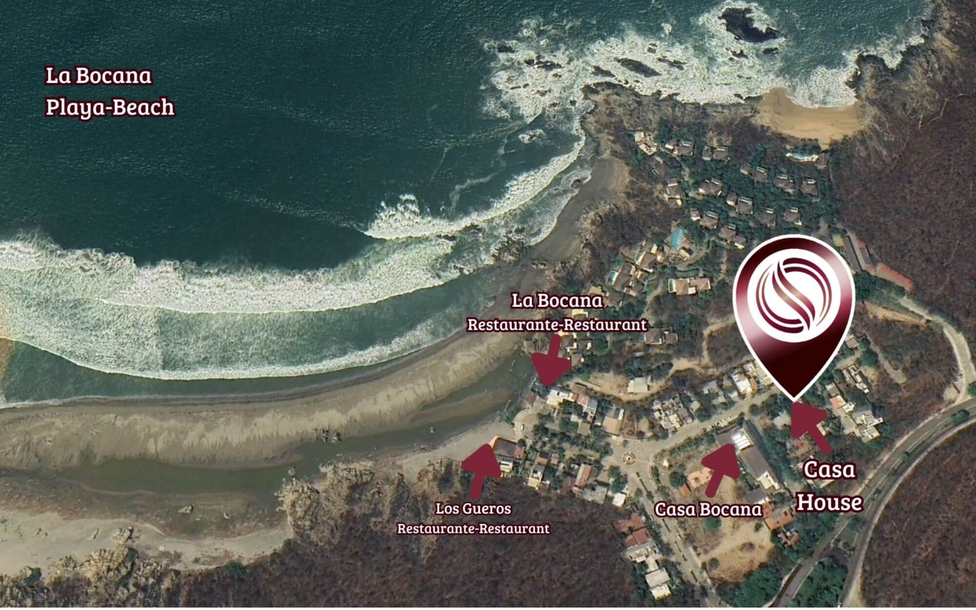 Ocean view villa, beach access, pool, for sale, Punta Santa Cruz, Huatulco.