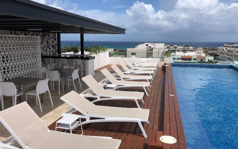 Departamento con vista parcial al mar, en venta, Centro, Playa del Carmen